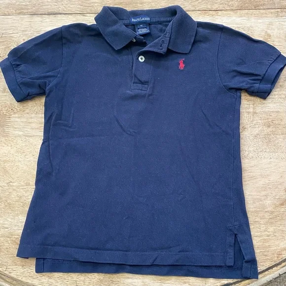 Vintage Polo by Ralph Lauren Boy’s 4T Navy Cotton Pique Knit Short Sleeve Polo - Picture 5 of 13